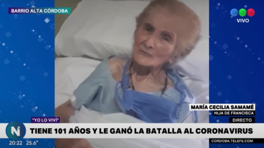 VIDEO: conocé a Francisca, a pocos días de cumplir 102 años superó el coronavirus