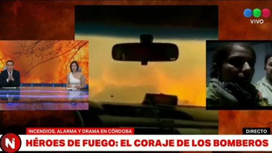 Córdoba: dramático relato de un bombero que escapó del "túnel de fuego"