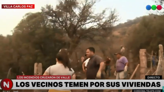 Los vecinos de Carlos Paz unidos contra el fuego