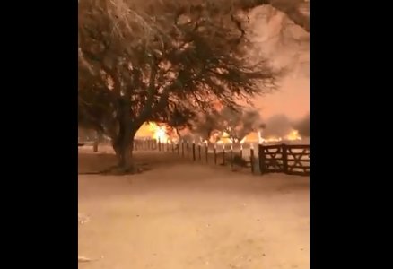Video: el desesperado pedido de los vecinos de Cañada Honda ante el avance del fuego
