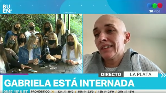 Hablaron las mujeres que subieron a una grúa para  ver a su amiga enferma