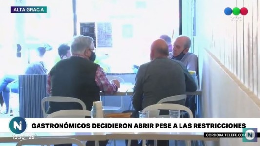 Alta Gracia: a pesar de las restricciones, bares y restaurantes decidieron abrir