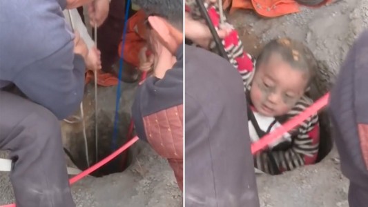 Video: Impresionante rescate de un nene de 3 años que cayó a un pozo en China