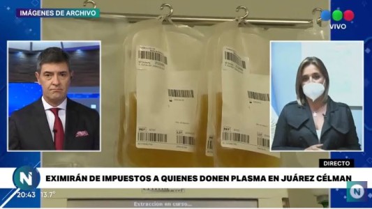 Eximirán de impuestos a quienes donen plasma