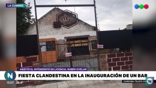 La Cumbre: polémica por apertura de bar, festejo ilegal y la presencia del intendente en licencia