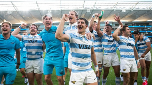 La emoción en los festejos de "Los Pumas" que hicieron historia y le ganaron a los All Blacks