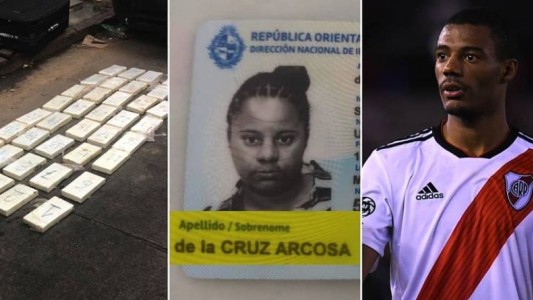 Detuvieron a la hermana del jugador de River De La Cruz con 40 kilos de cocaína