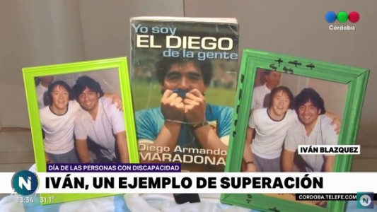 Día mundial de las personas con Discapacidad: Iván y su recuerdo con Maradona
