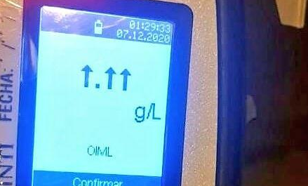 Insólito: Conductor estaba tan ebrio que superó los límites del alcoholímetro