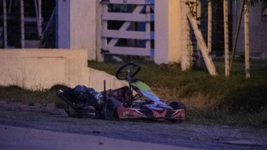 Salió a probar su karting en una avenida, chocó con una camioneta y murió