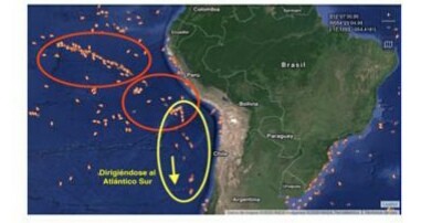 Alerta por un convoy de 300 y 500 buques chinos que se dirigen al Mar Argentino