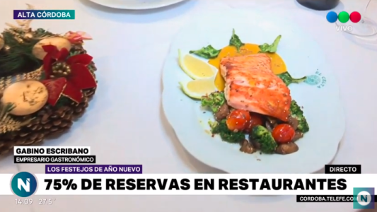 Año Nuevo: 75% de ocupación en restaurantes