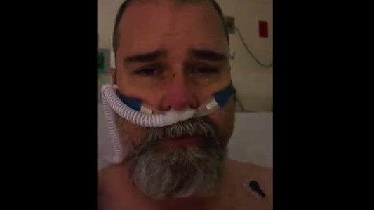 Video dramático: el relato de un enfermo de coronavirus que estaba en contra del barbijo