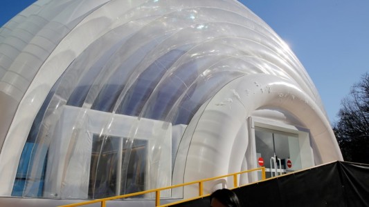 Corea del Sur presentó un "hospital inflable" para aislar pacientes con coronavirus