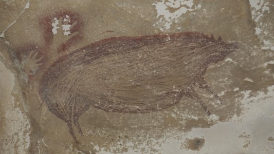 De hace 45.500 años: hallaron la pintura rupestre más antigua del mundo