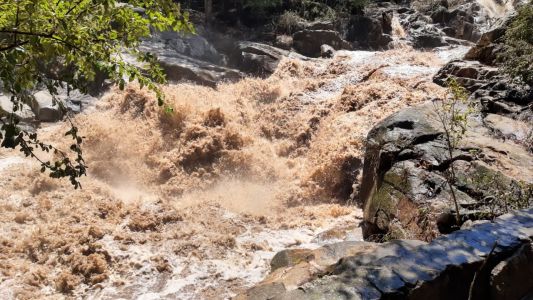 La Falda: Las 7 cascadas desbordadas arrasaron con todo