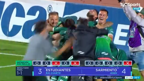 Estudiantes (RC) no pudo, ascendió Sarmiento (J) por penales