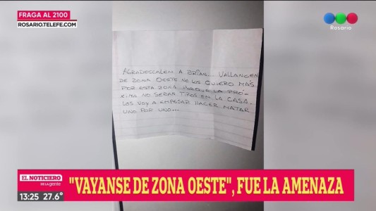 Rosario: 9 tiros y una nota amenazante en una casa de familia