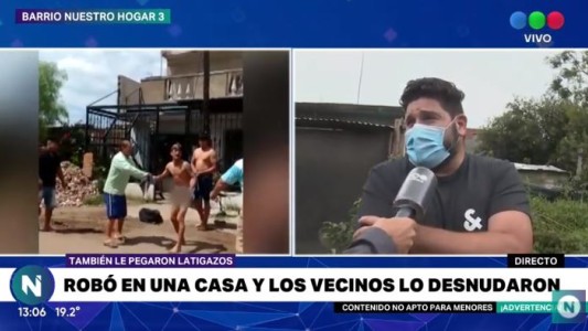 Robó, lo atraparon y lo dejaron desnudo: hablaron los vecinos