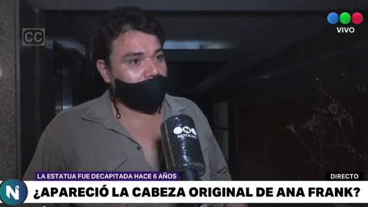 Habló el hombre que encontró la cabeza de la escultura de Ana Frank