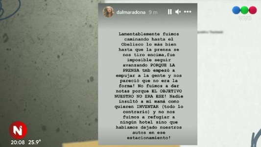 El mensaje de Dalma en la marcha: "nos fuimos por la prensa"