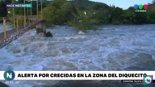 Vecinos en alerta por la llegada de la creciente en el Diquecito