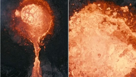 Video: grabó la erupción del volcán y se derritió