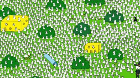 Reto viral: encuentra al fantasma oculto entre la decena de conejos de la imagen