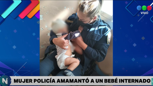 El instinto materno pudo más que el chaleco antibalas: Yamile, la policía que amamantó al bebé que custodiaba