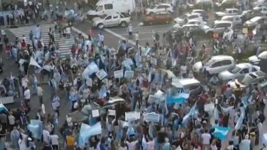 Obelisco: nuevas protestas en contra de las restricciones por Covid 19