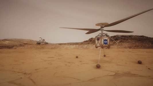 Primer vuelo en Marte de aparato controlado y a motor