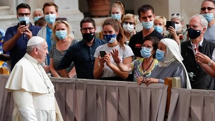 Francisco retomó las audiencias con público: "No es bello hablar adelante de nada, a una cámara"