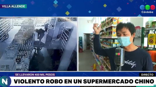 VIDEO: feroz ataque de delincuentes en un supermercado de Villa Allende