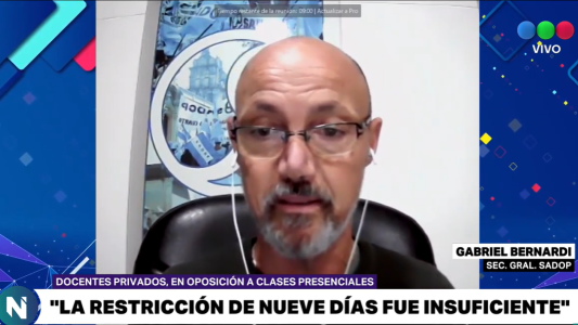 Docentes privados, en desacuerdo con la vuelta clases presencial