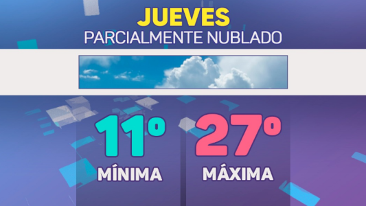 Buen tiempo, fresco por la mañana, cielo despejado, máxima de 27°