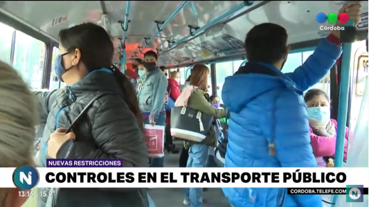 Coronavirus en Córdoba: controles en colectivos por barbijos y ventilación