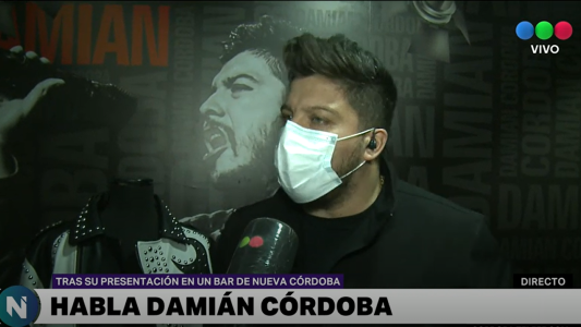 Damián Córdoba habló en Telefe Noticias: "Pido disculpas, me llevó el impulso"