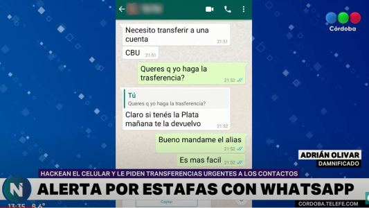 Estafas por WhatsApp, el nuevo cuento del tío