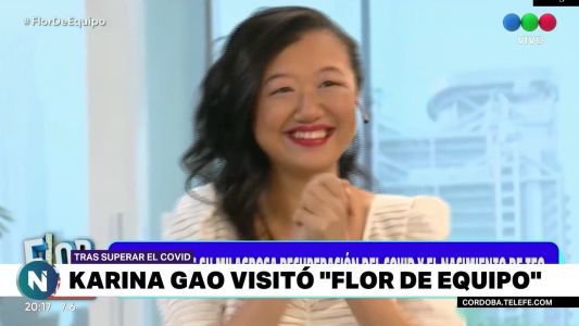 Karina Gao visitó "Flor de equipo"