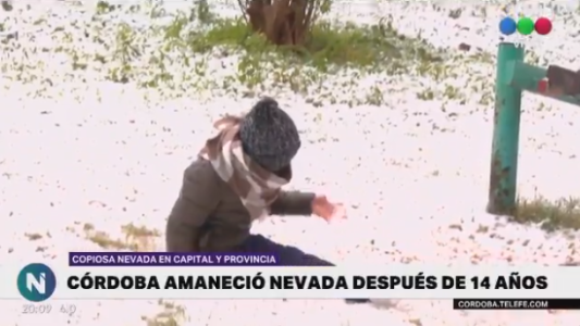 "FRIAZO", pero me la banco...cordobeses enfrentaron a la nieve