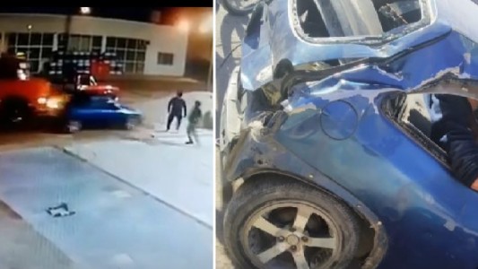 Video: camionero chocó el auto del novio de su expareja