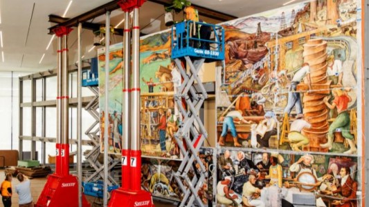 Trasladan un inmenso mural de Rivera para exhibirlo en San Francisco