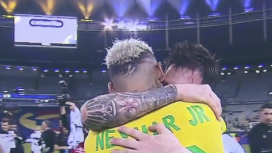Argentina, campeón de la Copa América: el abrazo de Neymar y Messi