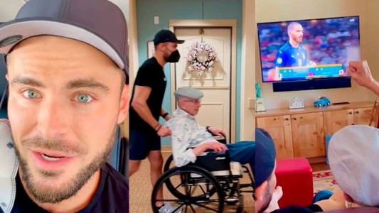 Video: Zac Efron ayudó a su abuelo a "escapar" del geriátrico para ver la final de la Eurocopa