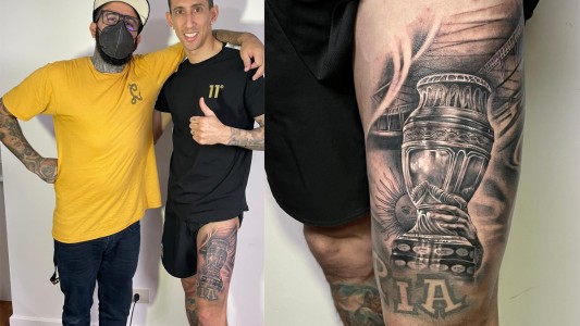 Di María se tatuó una gigante Copa América