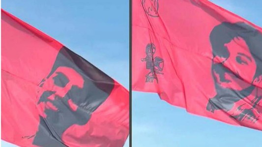 Veteranos de Malvinas bajaron las banderas en homenaje a Sol y Agustín