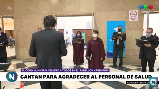 El Coro Municipal le canta al personal de salud