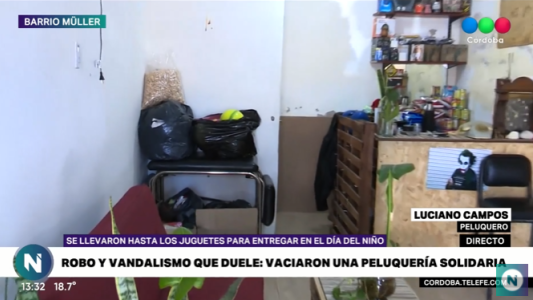 Robo en una peluquería solidaria: Se llevaron hasta los juguetes para entregar en el día del niño