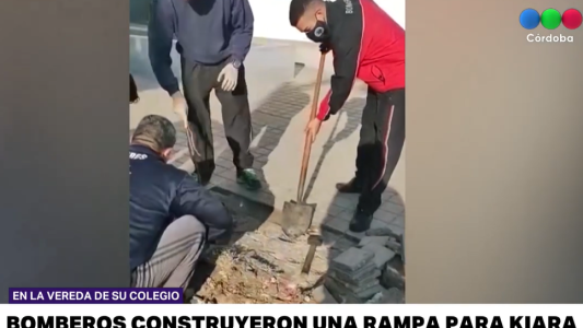 Bomberos construyeron una rampa