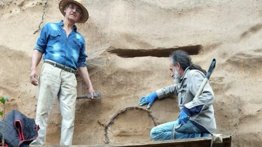 Villa Ascasubi: Se encontraron restos fósiles milenarios y en medio del trabajo, el hallazgo fue robado